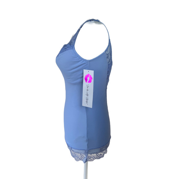 Rhonda Shear Camisole Lace Shaper Lingerie in Blue - Woman's Large NWT - Picture 3 of 14